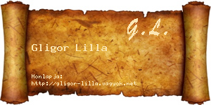Gligor Lilla névjegykártya